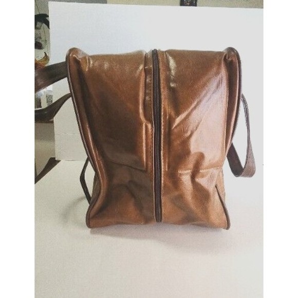 Brown Leather Storage Organizer with Vintage Patina - Picture 3 of 12